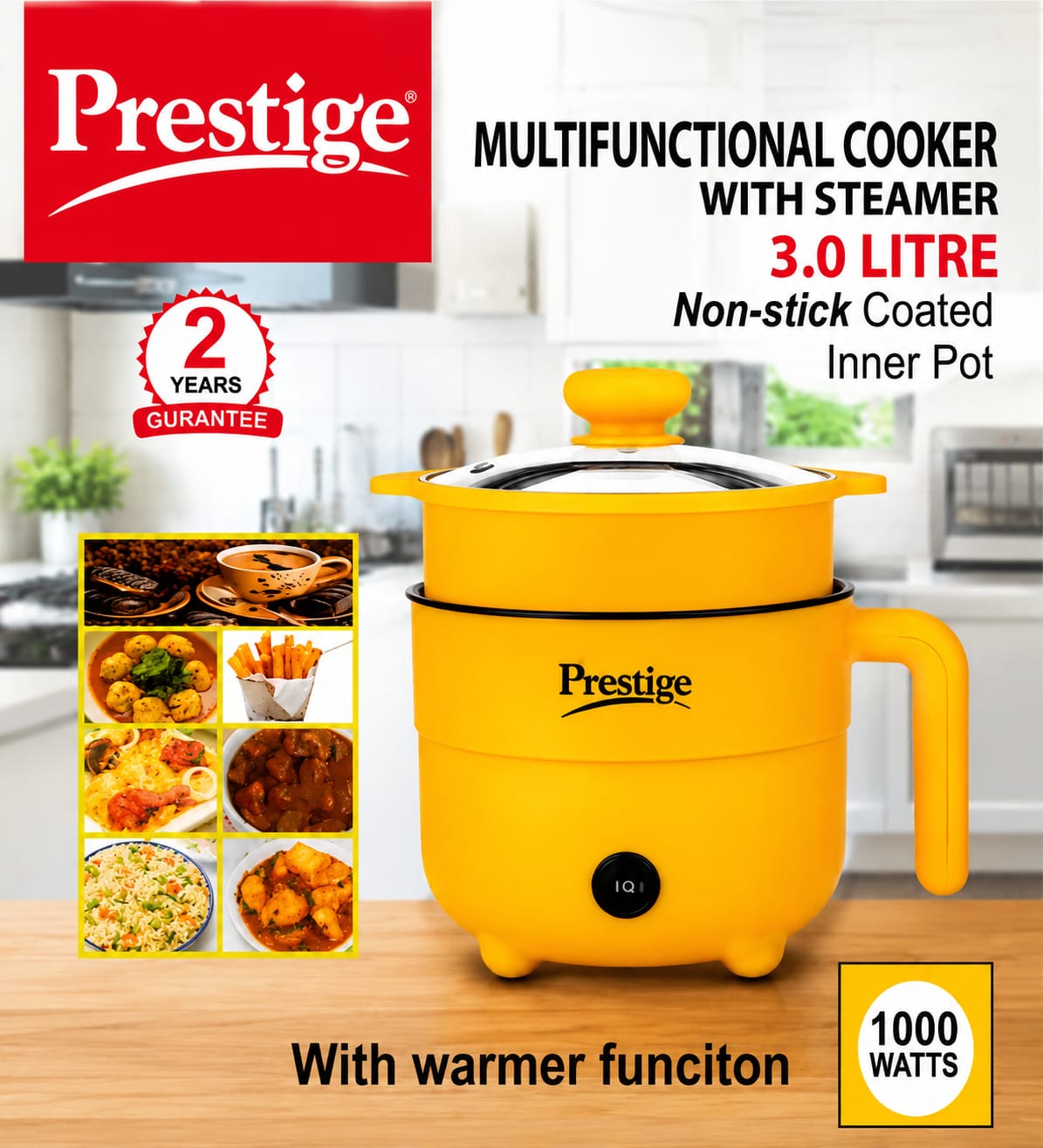 PRESTIGE MULTIFUNCTIONAL COOKER WITH STEAMER
